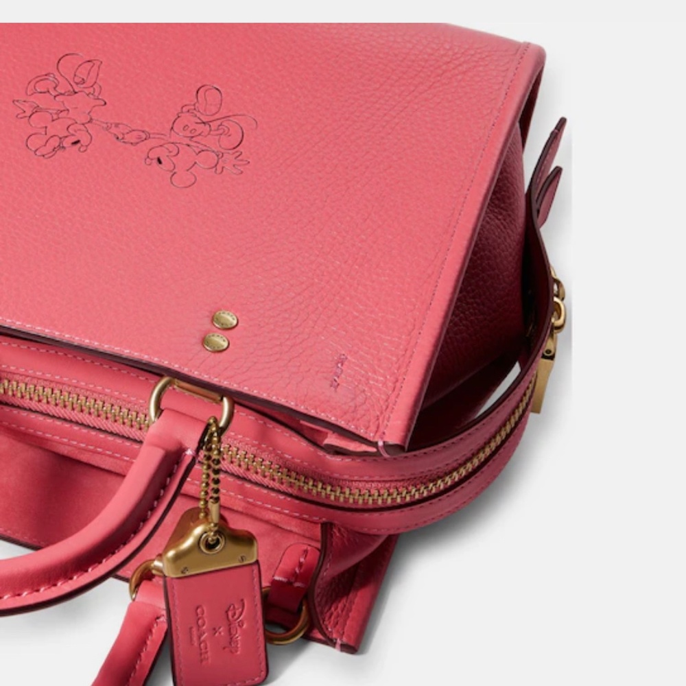 NEW!💕Disney X Coach Rogue 25 With Mickey Mouse And Minnie Mouse - Picture 4 of 10